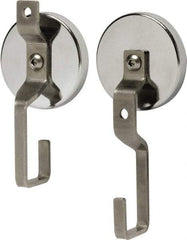 Mag-Mate - 19 Lb Capacity, 1" Projection, 304 Stainless Steel Magnetic Reversible Hook - 4-1/2" OAL - Exact Tool & Supply