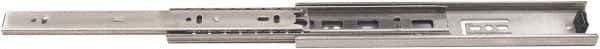 Sugatsune - 18" Slide Length, 18" Travel Length, 304 Stainless Steel Ball Bearing Slide - 100 Lb Capacity at Full Extension, Stainless Finish - Exact Tool & Supply