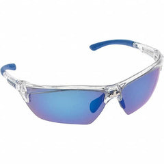 MCR Safety - Blue Mirror Lenses, Framed Dual Lens Safety Glasses - Exact Tool & Supply