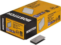 Stanley Bostitch - 1-1/2" Long x 1/2" Wide, 15.5 Gauge Crowned Construction Staple - Steel, Galvanized Finish, Chisel Point - Exact Tool & Supply