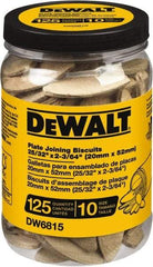 DeWALT - Size 10 Biscuits - 125 Pieces, Tube - Exact Tool & Supply