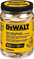 DeWALT - Size 0 Biscuits - 150 Pieces, Tube - Exact Tool & Supply