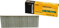 Stanley Bostitch - 18 Gauge 0.05" Shank Diam 1-3/4" Long Brad Nails for Power Nailers - Steel, Bright Finish, Ring Shank, Straight Stick Adhesive Collation, Brad Head, Chisel Point - Exact Tool & Supply
