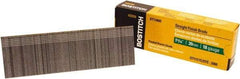 Stanley Bostitch - 18 Gauge 0.05" Shank Diam 1-9/16" Long Brad Nails for Power Nailers - Steel, Bright Finish, Ring Shank, Straight Stick Adhesive Collation, Brad Head, Chisel Point - Exact Tool & Supply