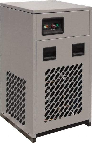 Alpha-Pure - 20 to 30 hp, 3/4" Pipe, 75 CFM Refrigerated Compressed Air Dryer - FNPT End Connections, 230 Max psi, 7.52 Amp, 0.77 kw, 115 Volt, 21" Long x 20" Wide x 38" High, Closed Auto Drain - Exact Tool & Supply