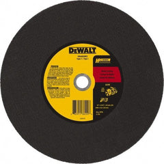 DeWALT - 16" 24 Grit Aluminum Oxide Cutoff Wheel - 5/32" Thick, 20mm Arbor, 4,700 Max RPM, Use with Chop Saws - Exact Tool & Supply