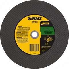 DeWALT - 16" 24 Grit Aluminum Oxide Cutoff Wheel - 5/32" Thick, 20mm Arbor, 4,700 Max RPM, Use with Chop Saws - Exact Tool & Supply