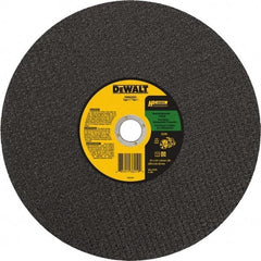 DeWALT - 14" 24 Grit Silicon Carbide Cutoff Wheel - 1/8" Thick, 20mm Arbor, 5,500 Max RPM, Use with Chop Saws - Exact Tool & Supply