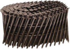 Stanley Bostitch - 13 Gauge 0.09" Shank Diam 2-1/2" Long Framing Nails for Power Nailers - Steel, Stainless Steel Finish, Ring Shank, Coil Wire Collation, Round Head, Blunt Diamond Point - Exact Tool & Supply