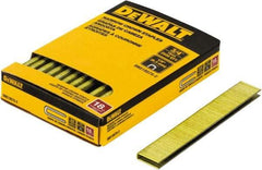 DeWALT - 3/4" Long x 1/4" Wide, 18 Gauge Crowned Construction Staple - Steel, Copper Finish, Chisel Point - Exact Tool & Supply
