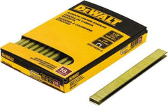 DeWALT - 1/2" Long x 1/4" Wide, 18 Gauge Crowned Construction Staple - Steel, Copper Finish, Chisel Point - Exact Tool & Supply