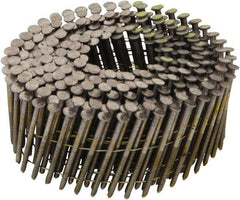 Stanley Bostitch - 13 Gauge 1-3/4" Long Siding Nails for Power Nailers - Steel, Stainless Steel Finish, Ring Shank, Coil Wire Collation, Round Head, Blunt Diamond Point - Exact Tool & Supply