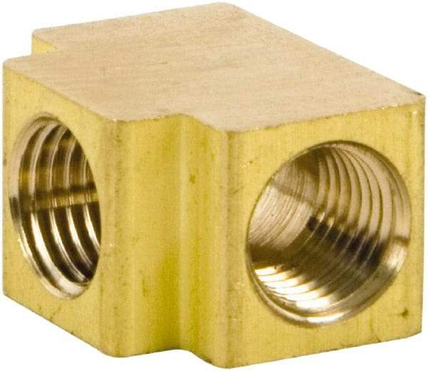 Stanley Bostitch - 1/4 Female Thread, Brass Industrial Pipe Female Tee - FPT x FPT x FPT - Exact Tool & Supply