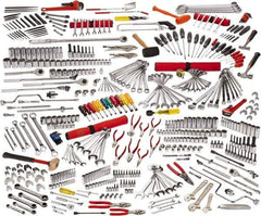 Proto - 497 Piece 1/4, 3/8 & 1/2" Drive Master Tool Set - Comes in Roller Cabinet with Top Chest - Exact Tool & Supply