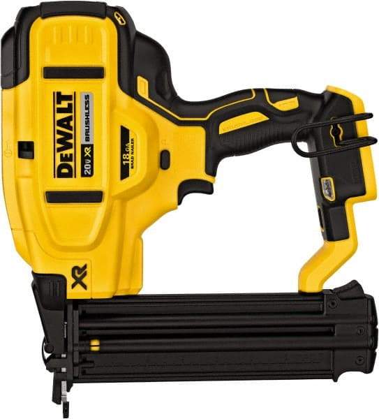 DeWALT - Cordless Brad Nailer - 18 Gauge Nail Diam, 5/8 to 2-1/8" Long Nail, Lithium-Ion Batteries Not Included - Exact Tool & Supply