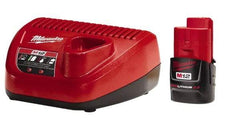 Milwaukee Tool - 12 Volt, 1 Battery Lithium-Ion Power Tool Charger - Battery Included - Exact Tool & Supply