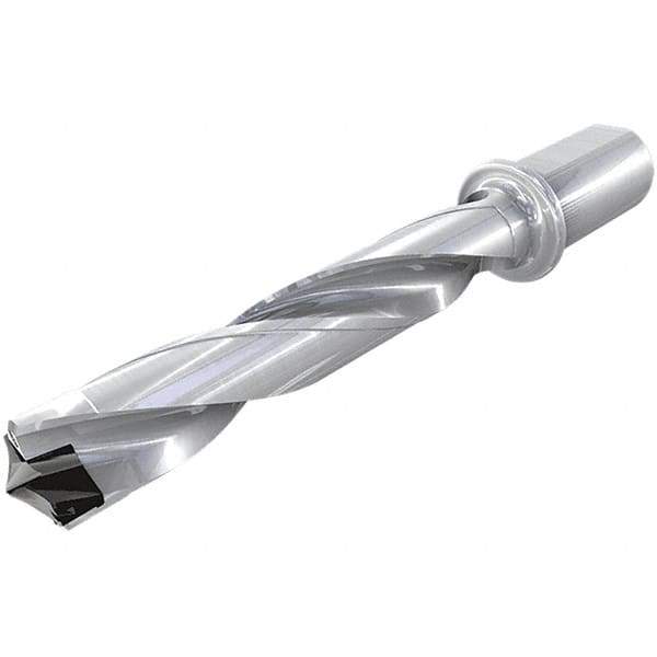 Iscar - 37 to 37.9mm Diam, 3xD, 111mm Max Drill Depth, 32mm Shank Diam, 213.6mm OAL, Replaceable Tip Drill - HFP-IQ Insert, 37 Seat Size, DFN Toolholder, Series ChamIOdrill - Exact Tool & Supply