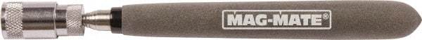 Mag-Mate - 32" Long LED Light Magnetic Retriever Tool - 22 Lb Max Pull, 7-1/2" Collapsed Length, 11/16" Head Diam, Stainless Steel - Exact Tool & Supply