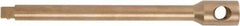 Ampco - 1/4" Drive Nonsparking Socket Extension Bar - 4" OAL, Uncoated Finish - Exact Tool & Supply