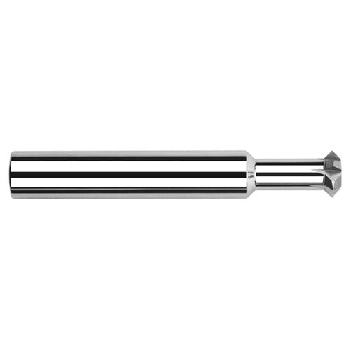 Double Angle Shank Cutters - 0.5000″ (1/2″) Cutter Diameter × 0.0680″ Width × 0.5000″ (1/2″) Neck Length Carbide Double Angle Shank Cutter, 6 Flutes - Exact Tool & Supply