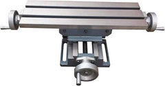 Interstate - 6-1/8" Table Width x 18-5/8" Table Length, 9" Cross Travel x 13" Longitudinal Travel, Slide Machining Table - 5.28" Overall Height, Two 1/2" Longitudinal T Slots - Exact Tool & Supply