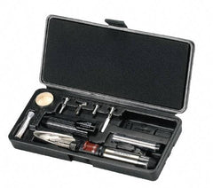 Sievert - 10 Piece Butane Soldering Kit - Includes Solderpro 120, Solderpro 120 Cap, Solder Tray, 2.4mm Chisel, Spring, Deflector, Hot Knife, Orifice, Heat Blower, Solder - Exact Tool & Supply