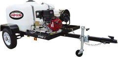 Simpson - Gas, 5.5 hp, 3,200 psi, 2.8 GPM, Cold Water Pressure Washer - CAT Triplex, 50' x 3/8" Hose - Exact Tool & Supply