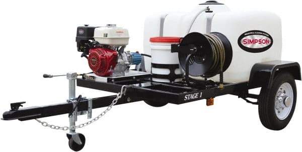 Simpson - Gas, 13 hp, 4,200 psi, 4 GPM, Cold Water Pressure Washer - CAT Triplex, 100' x 3/8" Hose - Exact Tool & Supply