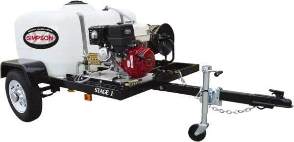 Simpson - Gas, 11.7 hp, 4,200 psi, 4 GPM, Cold Water Pressure Washer - CAT Triplex, 100' x 3/8" Hose - Exact Tool & Supply