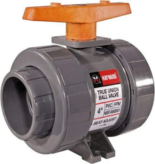 Hayward - 3" Pipe, Full Port, PVC Full Port Ball Valve - Bi-Directional, Socket Ends, Tee Handle, 225 WOG - Exact Tool & Supply