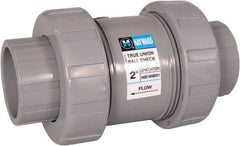 Hayward - 1-1/2" Pipe, CPVC True Union Design Ball Valve - Inline - One Way Flow, Socket x Thread Ends, 235 WOG - Exact Tool & Supply