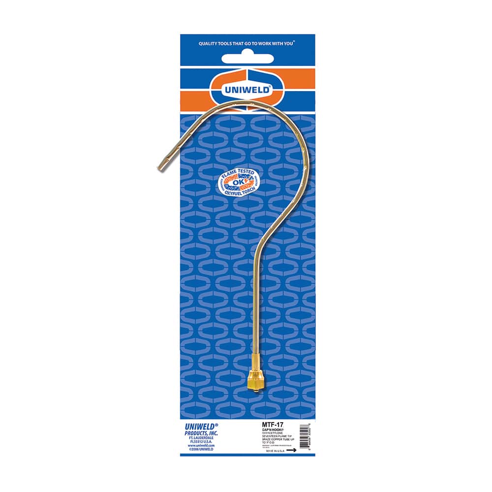 Made in USA - Oxygen/Acetylene Torch Nozzles; Type: Brazing Tip; Heating Tip ; Tip Number: 17 ; For Use With: 71; WH250; WK550 ; Gas Type: Propane; Natural Gas; Oxy-Acetylene; Map-Pro Gas ; PSC Code: 3433 - Exact Tool & Supply