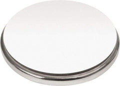 Mag-Mate - 1-1/2" Diam x 1/8" High Neodymium Rare Earth Magnet - 77 Lb Max Capacity, 180°F Max, Nickel Plated - Exact Tool & Supply