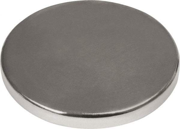 Mag-Mate - 1" Diam x 1/8" High Neodymium Rare Earth Magnet - 37.3 Lb Max Capacity, 180°F Max, Nickel Plated - Exact Tool & Supply