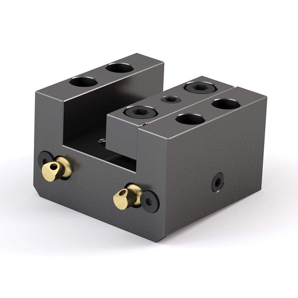 Global CNC Industries - Turret & VDI Tool Holders; Type: Hwacheon OD Facing Block ; Clamping System: 74mm X 30mm ; Tool Axis: OD ; Through Coolant: No ; Outside Diameter (Decimal Inch): 1.0000 ; Additional Information: 4 Mounting Holes - Exact Tool & Supply