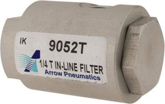 Made in USA - Filter Elements & Assemblies Filter Type: In-Line T Type Media Type: Sintered Bronze - Exact Tool & Supply