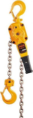 Harrington Hoist - 5,500 Lb Lifting Capacity, 10' Lift Height, Lever Hoist - Made from Chain, 81 Lb Avg Pull to Lift Rated Load, 1 Chain - Exact Tool & Supply