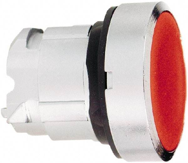 Schneider Electric - 22mm Mount Hole, Flush, Pushbutton Switch Only - Round, Orange Pushbutton, Illuminated, Momentary (MO) - Exact Tool & Supply