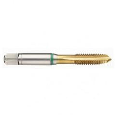 41828 2B 4-Flute Cobalt Green Ring Spiral Point Plug Tap-TiN - Exact Tool & Supply