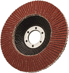 3M - 40 Grit, 7" Disc Diam, 7/8" Center Hole, Type 27 Ceramic Flap Disc - 8,600 Max RPM, Cloth Backing, Arbor Attaching System, Coated - Exact Tool & Supply