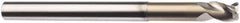 SGS - 1/8", 5/32" LOC, 1/8" Shank Diam, 3" OAL, 3 Flute, Solid Carbide Square End Mill - Single End, TiB2 Finish, Spiral Flute, 38° Helix, Centercutting, Right Hand Cut, Right Hand Flute, Series 43 - Exact Tool & Supply