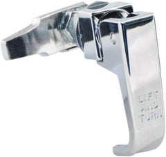 Made in USA - 2-1/4" Long x 3/4" Wide x 2.78" High, Lift & Turn Compression Latch - Zinc Plated Steel, with Polished Chrome Finish - Exact Tool & Supply