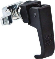 Made in USA - 2-1/4" Long x 3/4" Wide x 2.78" High, Lift & Turn Compression Latch - Zinc Plated Steel, with Black Powder Coat Finish - Exact Tool & Supply