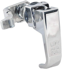 Made in USA - 2-1/4" Long x 3/4" Wide x 2.78" High, Lift & Turn Compression Latch - Zinc Plated Steel, with Polished Chrome Finish - Exact Tool & Supply