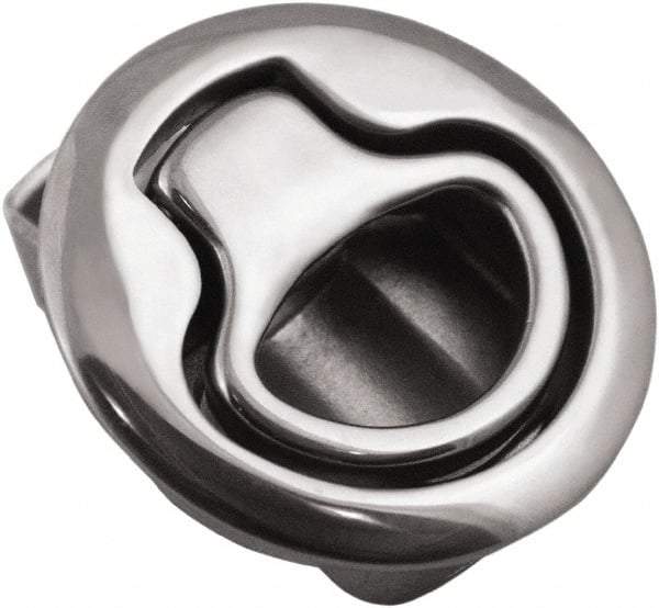 Value Collection - 1.96" Long x 0.88" Wide x 2.82" High, Flush Pull Latch - 316 Stainless Steel, with Electropolished Finish - Exact Tool & Supply