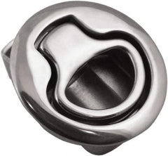 Value Collection - 1.96" Long x 0.88" Wide x 2.82" High, Flush Pull Latch - 316 Stainless Steel, with Electropolished Finish - Exact Tool & Supply