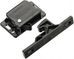 Made in USA - 2.83" Long x 0.67" Wide x 1.05" High, Grabber Catch Latch - Plastic, with Black Finish - Exact Tool & Supply