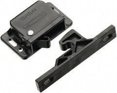 Made in USA - 2.83" Long x 0.67" Wide x 1.05" High, Grabber Catch Latch - Plastic, with Black Finish - Exact Tool & Supply