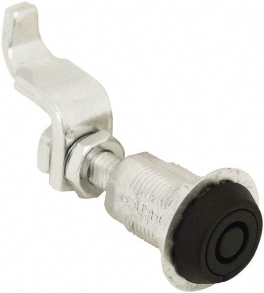 Made in USA - 2.77" Long x 1.13" Wide x 1/4" High, Compression Latch - Zinc Plated Steel, with Black Powder Coat Finish - Exact Tool & Supply