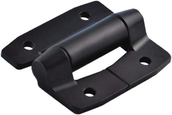 Value Collection - 2-3/4" Long x 3.16" Wide, Heavy Duty Hinge - Aluminum, Black Powder Coat Finish - Exact Tool & Supply